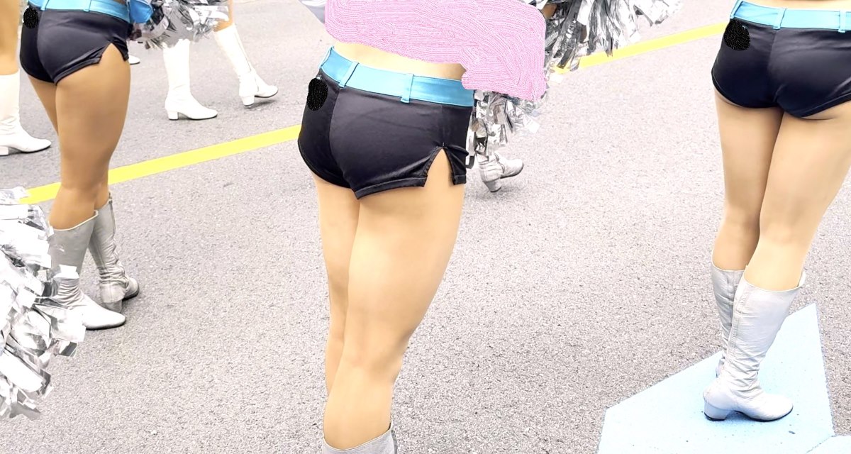 新作 チア 至近距離で迫るチアの太もも美人お姉さんにドッキドキ