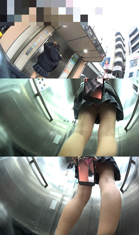 あのアイドル級ルックスのJKちゃん！接写有り！紺チェック逆さ撮りしました⑦