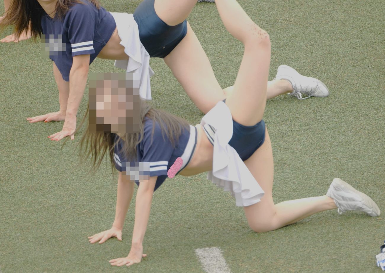 新作 紺のチアダンスでドッキドキ。女だらけのチア祭り【4K】