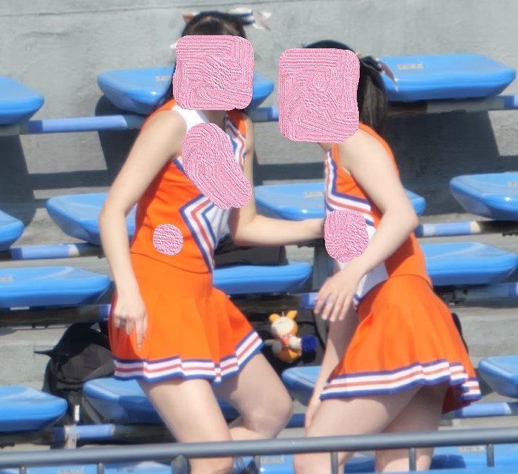 青です! 食い込むアンスコに弾けるチアダンス【4K】再販