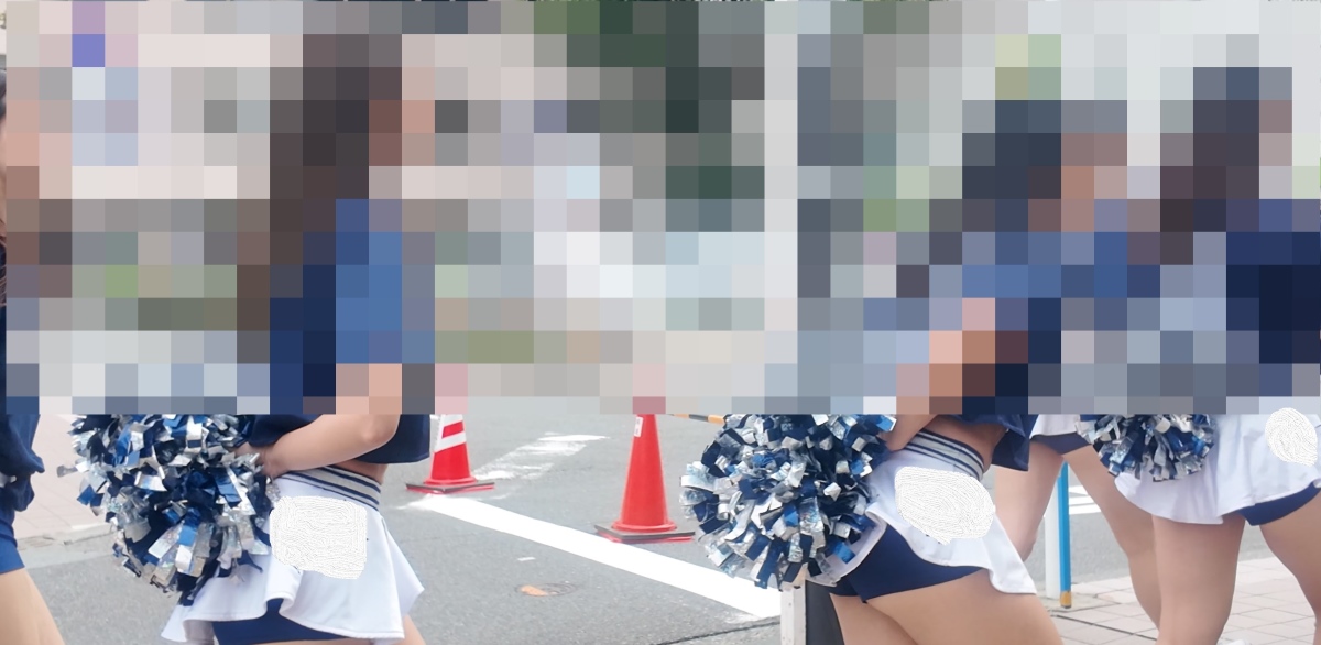 新作 チア 至近距離で迫るチアの太もも美人お姉さんにドッキドキ