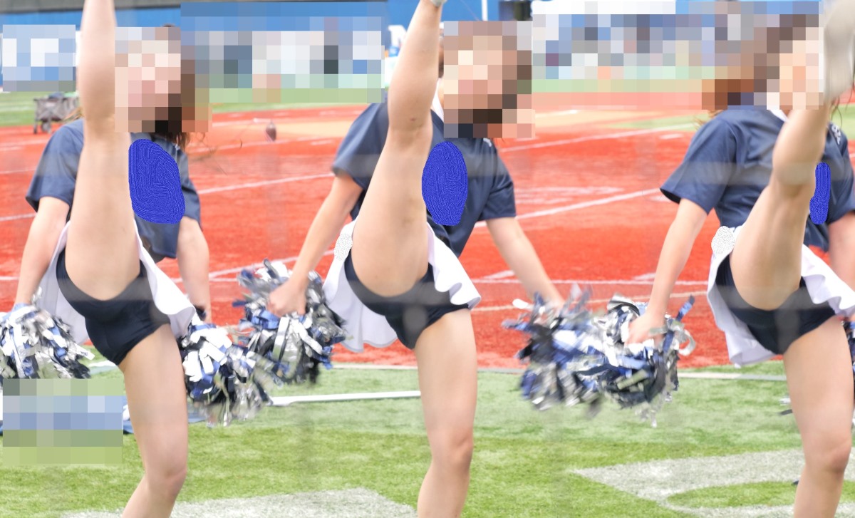 新作【動画+画像】紺でチアダンス! 社会人人気チア Part3