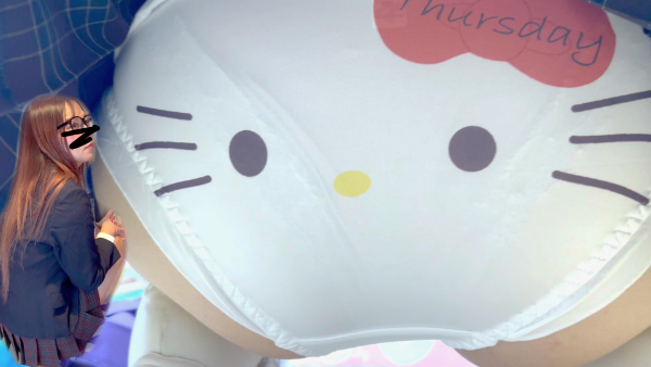 【無料サンプル】S級ギャルJ●のまんスジまでぱっくりｗ２日目はお子ちゃまキャラＰもめくりあげて丸見えｗｗ