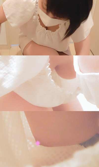 【宅配客胸チラ】美少女系女子大生/美巨乳胸チラにパンチラ隠し撮り【集荷客/運送】