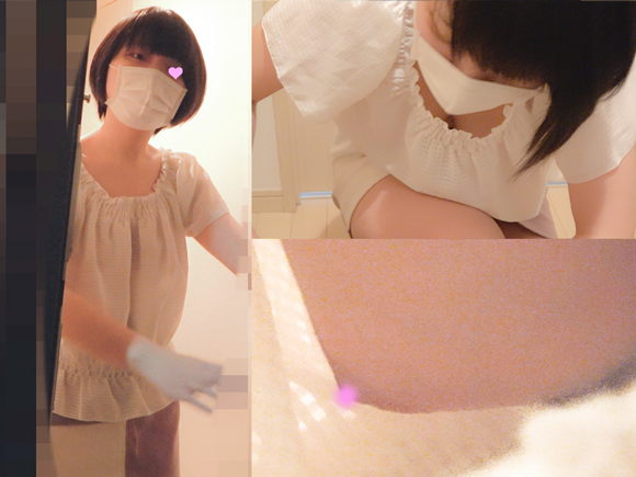 【宅配客胸チラ】美少女系女子大生/美巨乳胸チラにパンチラ隠し撮り【集荷客/運送】