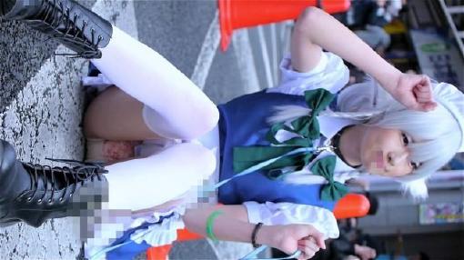 【お得セット商品】コミックマーケット コスプレ 美形長時間対面パンチラ★はみ出し白パンツ★カメラ目線対面 セクシーバニー