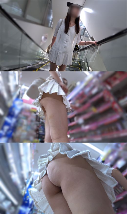 清楚系スレンダー美女のワンピの中の秘密!極細Tバックが完全に埋もれる極上の美尻P