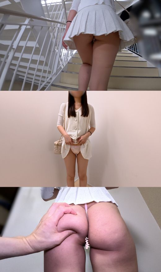 清楚系スレンダー美女のワンピの中の秘密!極細Tバックが完全に埋もれる極上の美尻P