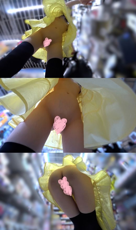【ノーブラ微乳】ワンピの中の衝撃☆一糸纏わぬスレンダー美女!