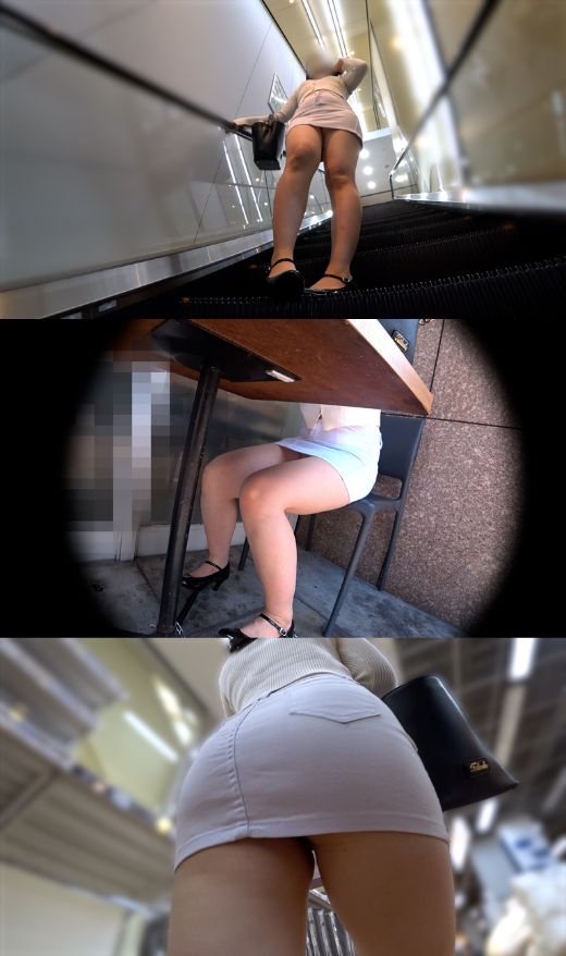 【ムチムチ太ももが大好き】タイトミニから溢れる生足、捲り上がったTバック生尻のご褒美!