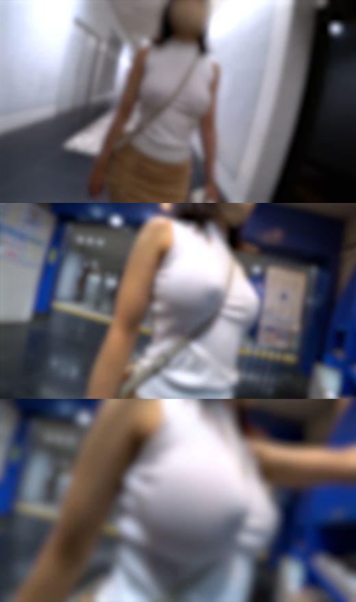 【サンプル動画】【ノーブラ着衣巨乳】白ニットに浮かぶ胸ポチとパイスラの圧倒的立体感!魅惑の肉厚ヒップ