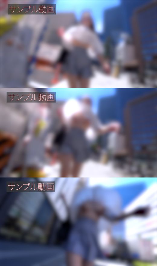 【サンプル動画】【ノーブラ確定】激しいビル風がめくるミニ丈シャツ!必死に裾を抑えるムチムチ美女