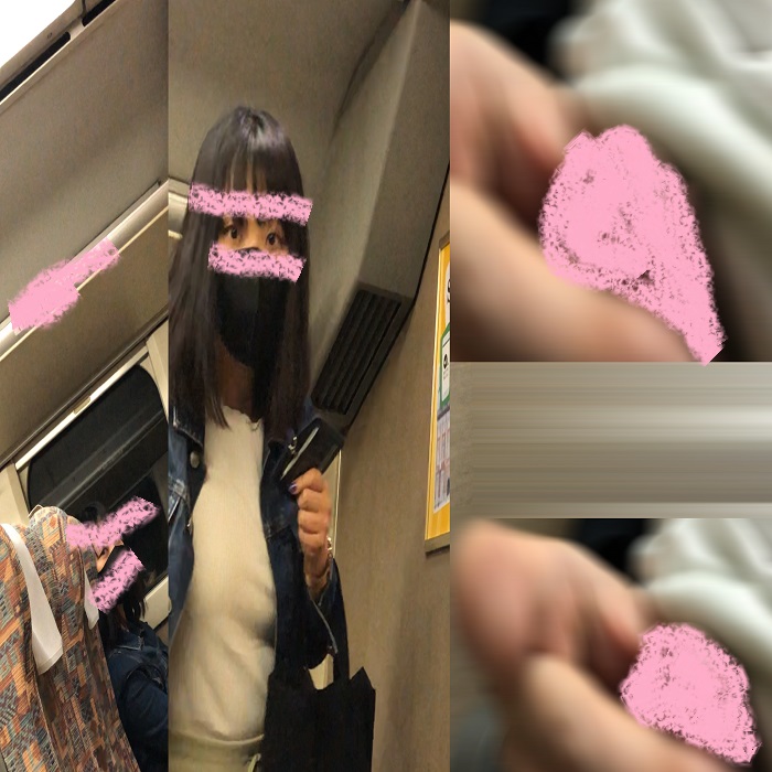 【視線】深夜列車でシコシコ射精【お姉さんの隣】
