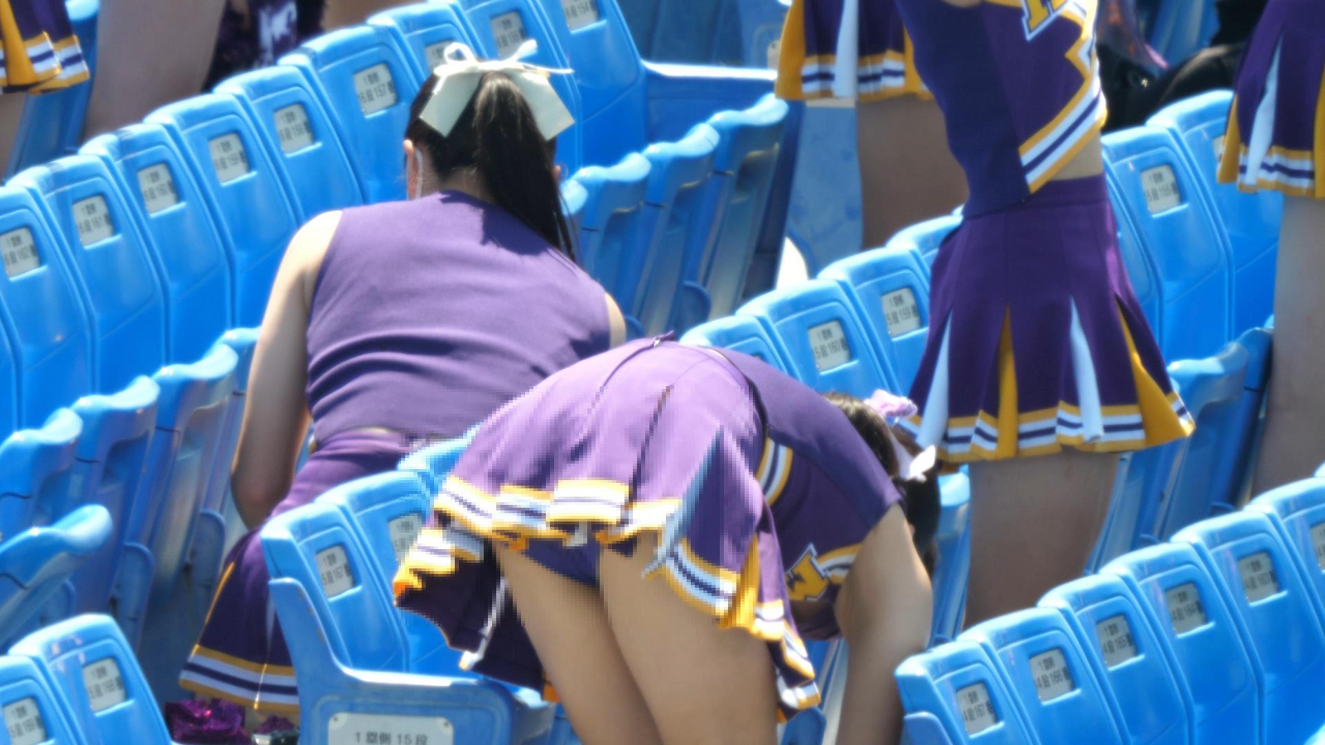 なにわガールズ1200【4K】異例な配置の内野応援! 股間ぱっくり液状化現象や!