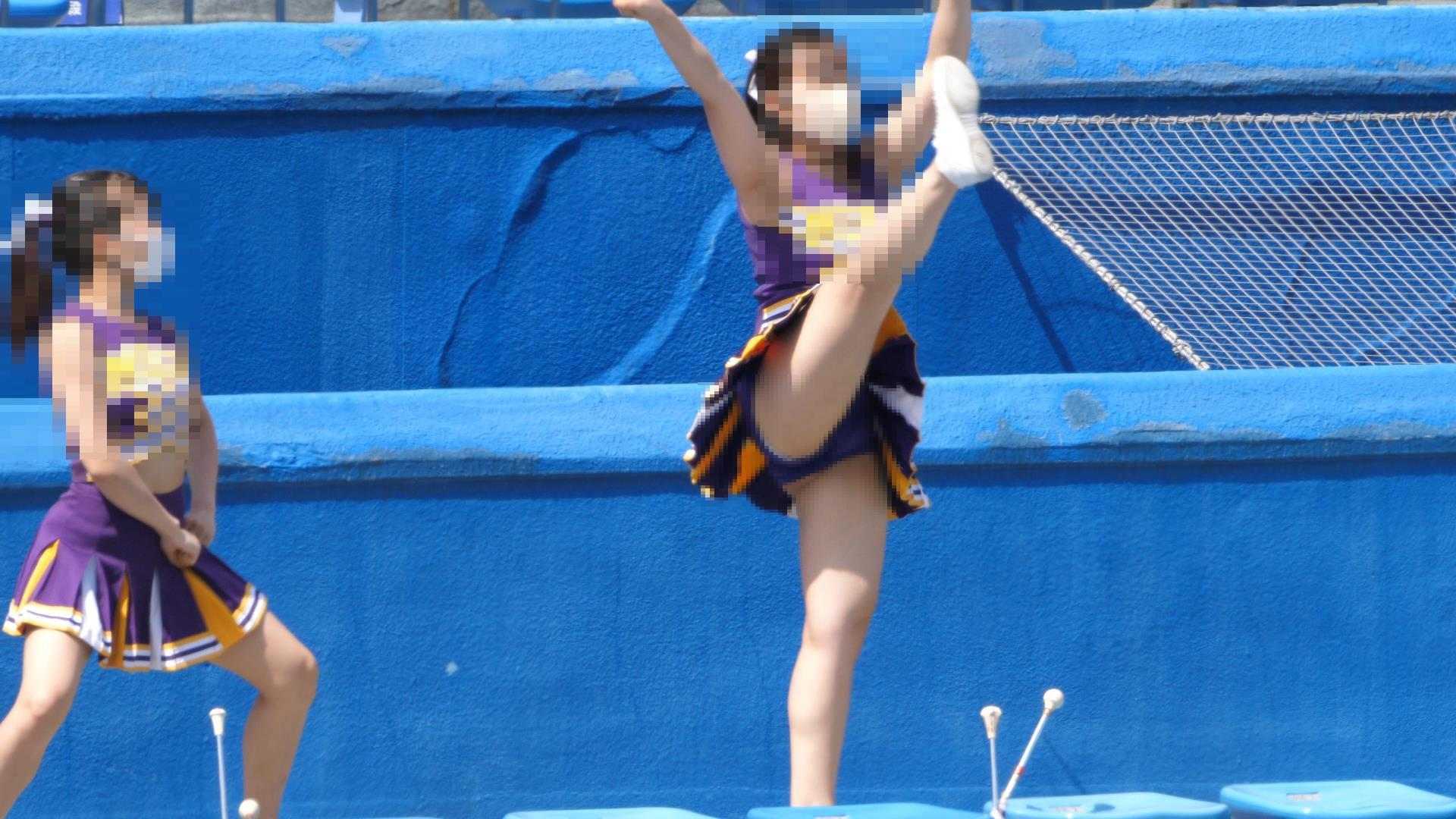 なにわガールズ1128【4K】伝統チアのハミパンや！　食い込みもええがな！　外野応援最高！