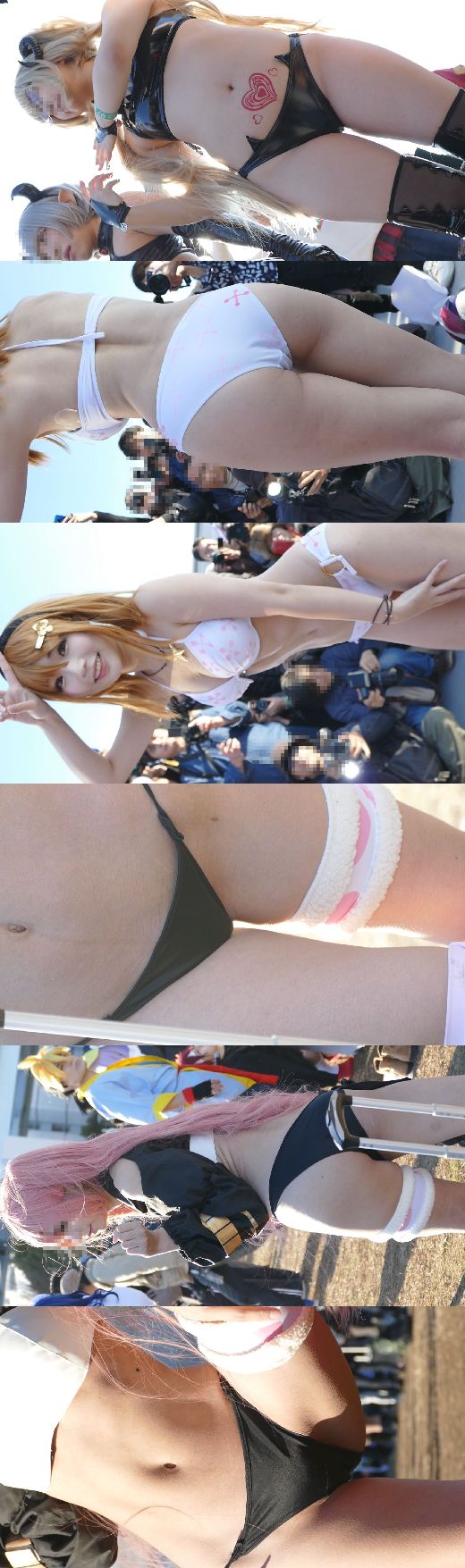 えっちなコスプレイヤーが公園に大集合!食い込み胸の谷間出しまくりNO-5 黒ビキニデビルちゃん編