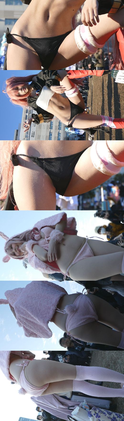 えっちなコスプレイヤーが公園に大集合!食い込み胸の谷間出しまくりNO-5 黒ビキニデビルちゃん編