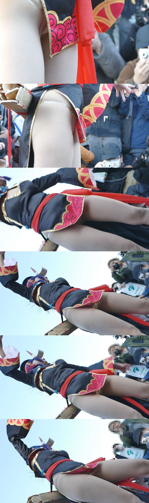 えっちなコスプレイヤーが公園に大集合！食い込み胸の谷間出しまくりNO-7 パンチラ編