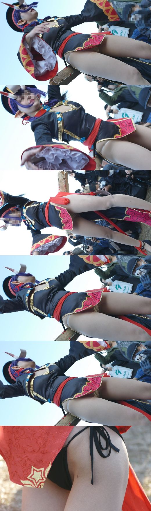 えっちなコスプレイヤーが公園に大集合！食い込み胸の谷間出しまくりNO-7 パンチラ編