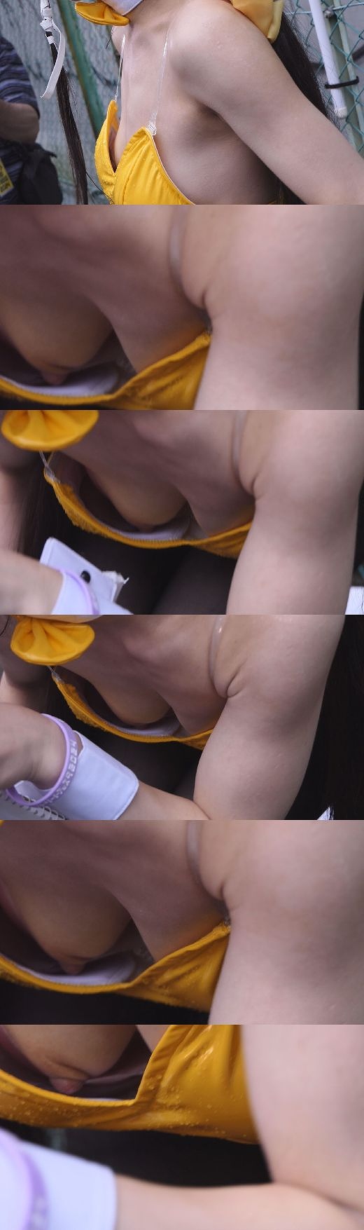 超高画質FHD動画 野外コスプレイベントでハイレグバニーちゃん二人組が大サービスNO-2 股間胸の谷間超接写撮り編