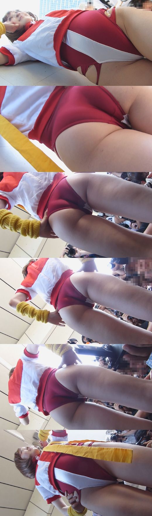 超高画質FHD動画 エロレイヤーに群がる無数のカメコ達 レイヤーの股間尻をゼロ距離ローアン撮りNO-1NO-2セット