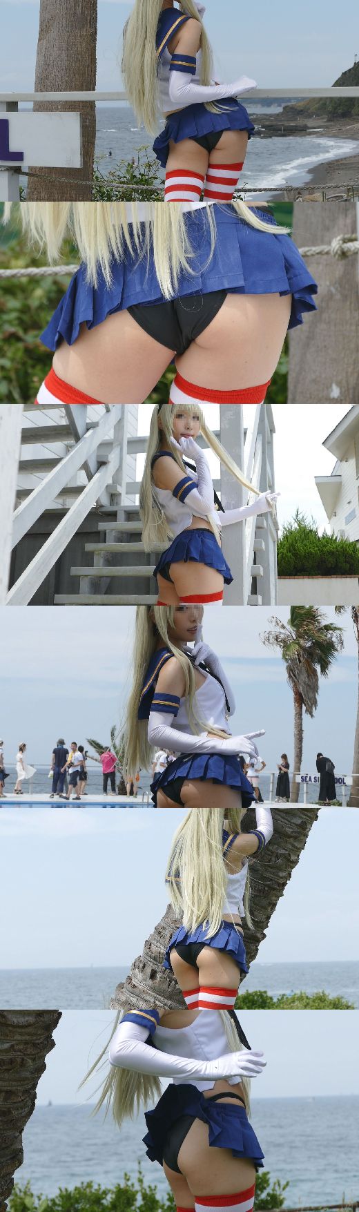 有名グラドルも極秘参戦!ビーチで開放的になって食い込み衣装で大サービス!ファン狂喜乱舞NO-5 ぜ●ましパンチラ編