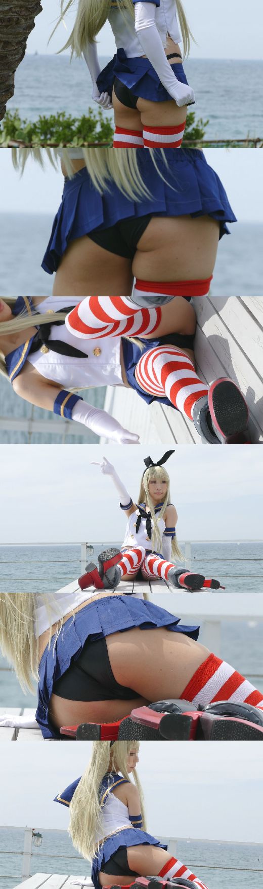 有名グラドルも極秘参戦!ビーチで開放的になって食い込み衣装で大サービス!ファン狂喜乱舞NO-5 ぜ●ましパンチラ編