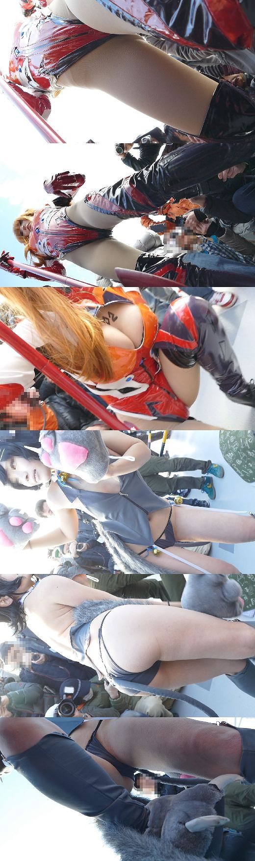 リアルにヤバすぎます!野外コスイベに集まる露出狂レイヤー達NO-26 エロレイヤー真っ逆さま撮り編