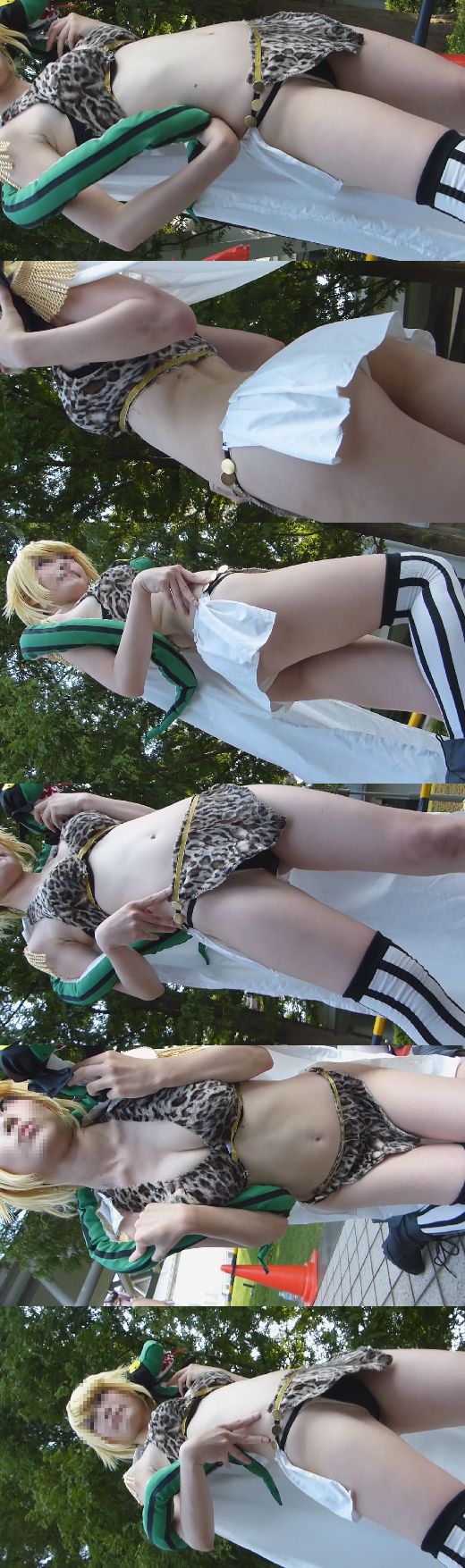 野外コスプレイベントでレイヤーさん達を至近距離からローアン接写しまくりNO-4 ヒョウ柄ちゃんローアン編