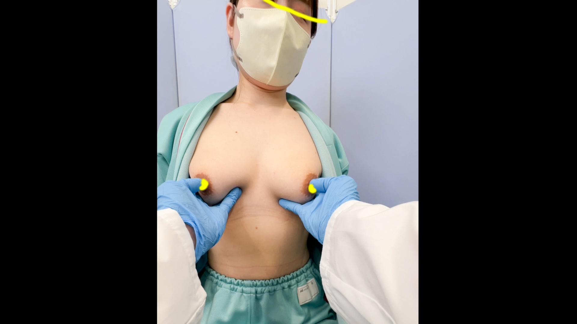 #80 診察【おっぱい/乳首診察】乳首責めに困惑・美巨乳OLさん/喘ぎが止まらない黒乳首OLさん診察