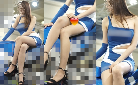 イベントガールのエロすぎ姿態！美脚 パンスト つま先 お尻 巨乳　C358