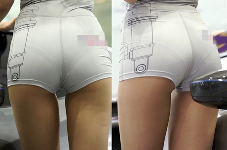 パンティ透け透けフロント食い込みイベントお姉さん　C361