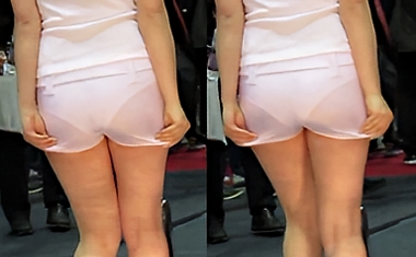 パンティ透け透けイベントお姉さん C319