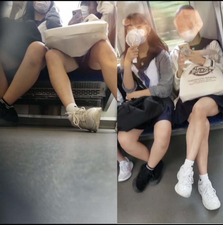 5名（制服2名）電車対面 gallery photo 1