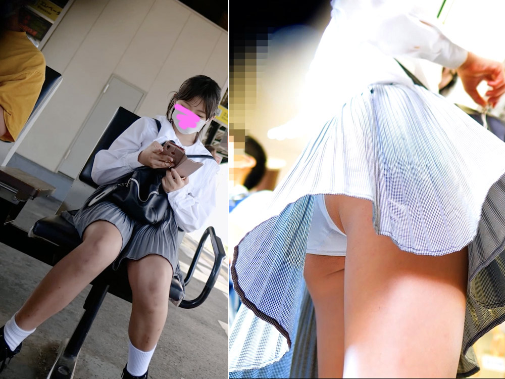 DE-08 再編集 容姿シーンをプラス！ jk私服編！超高画質で小柄女子をじっくり逆さ撮り！