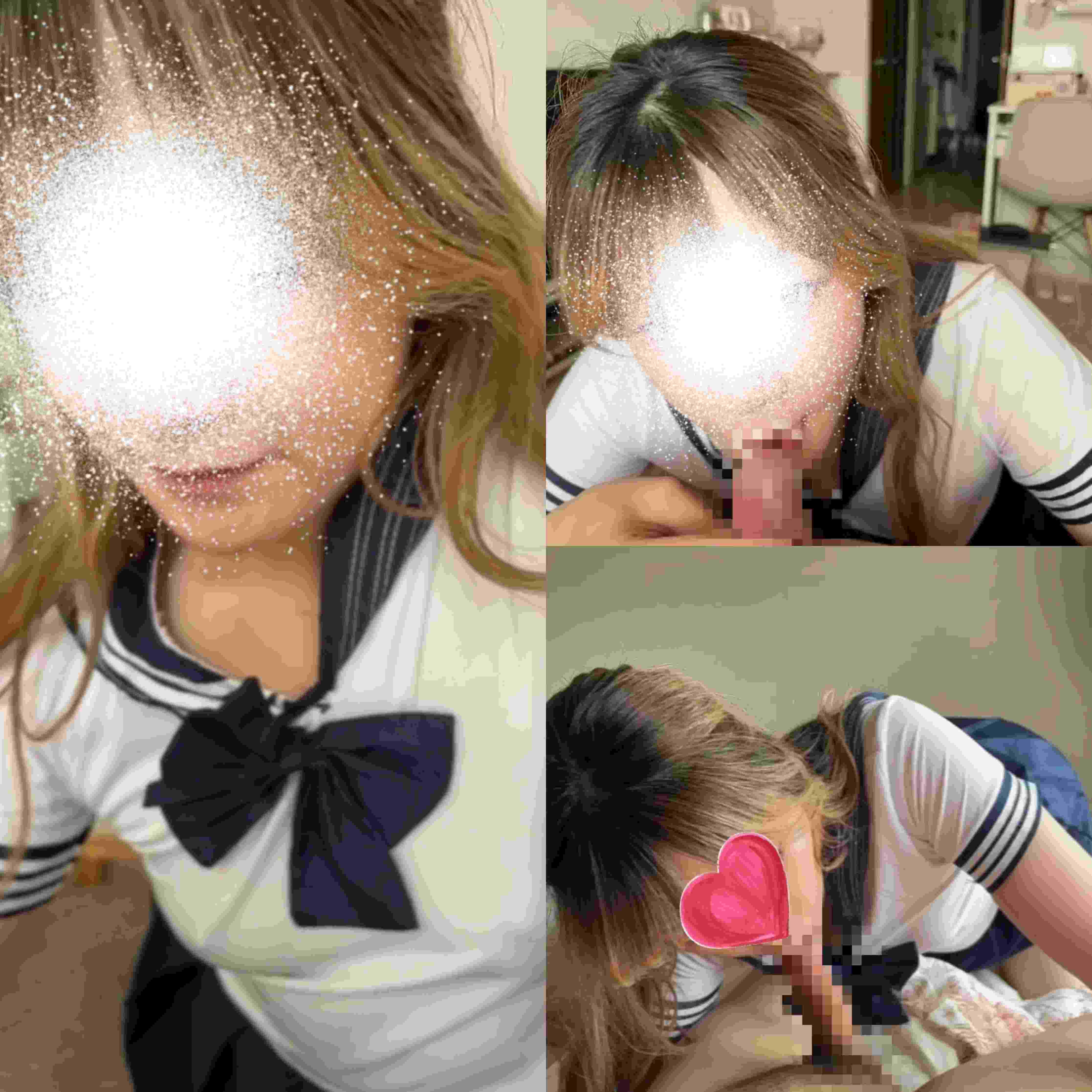 セーラー美女の極上本物フェラチオ☆エロ過ぎて要注意！！