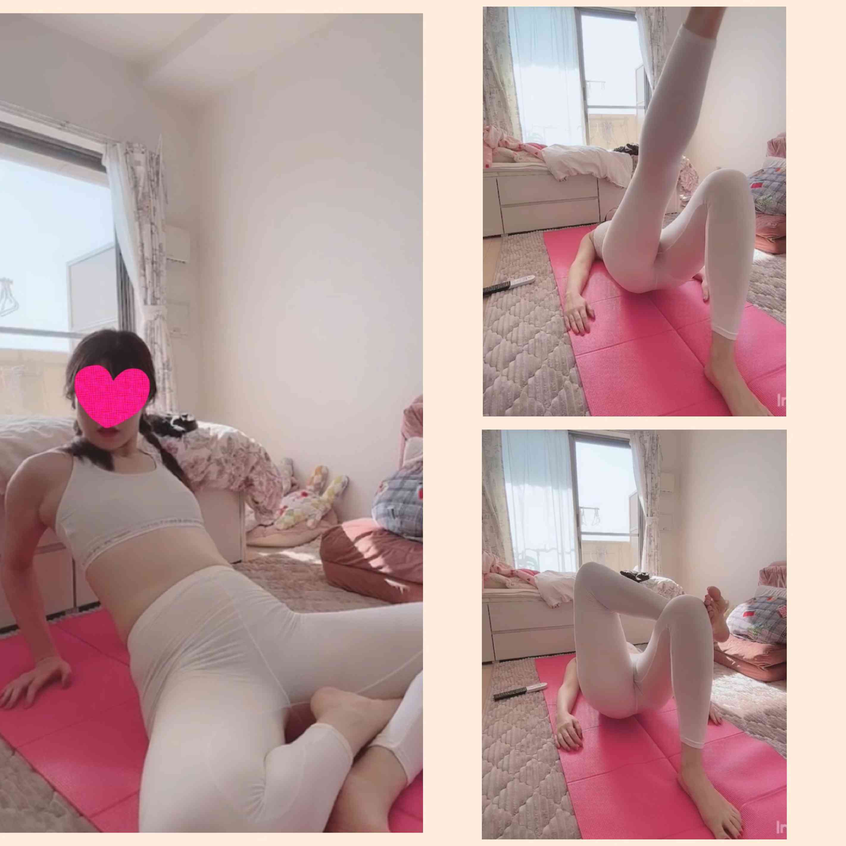 【自宅ヨガ40分】透け透けウエアがエロすぎる