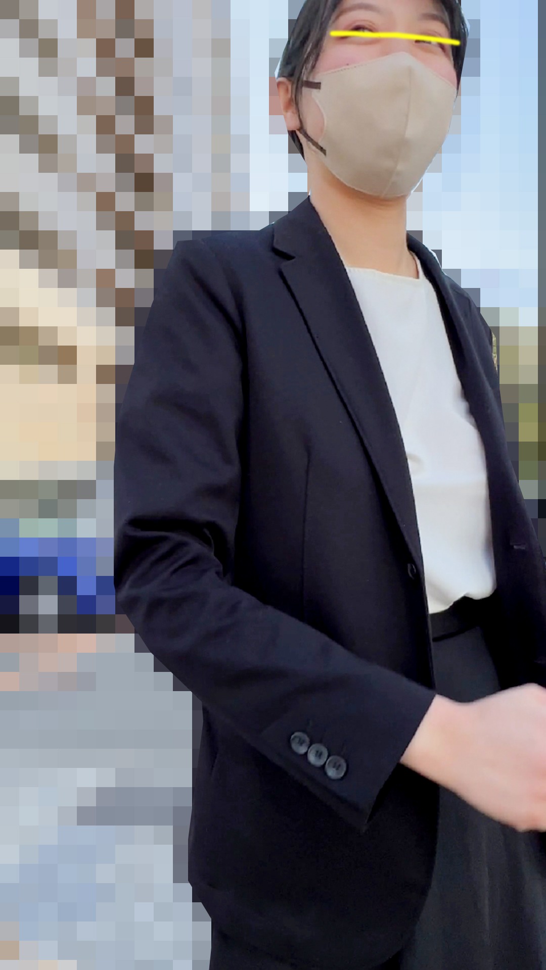 【同僚OLの乳首/胸ちら#52】美女生保さんのノーパン・ノーブラ営業/中途社員ちゃんの胸チラ・パンチラ