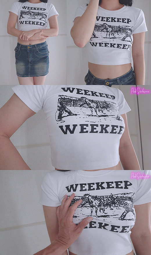 【ノーブラ】嫌がる美乳JDちゃんの着衣パイ揉み