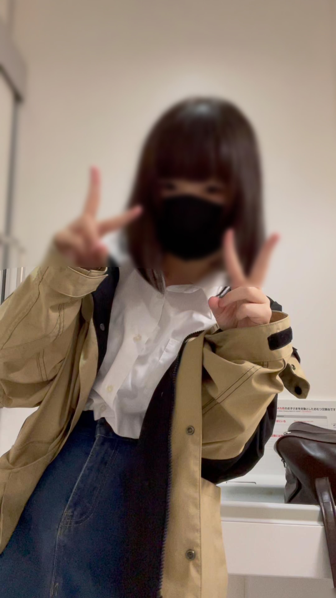 JK盗撮日記222 今回はお着替えも有り!!あ○ちゃん結びが可愛い♪激カワ童顔JKを電車内で盗撮【完全主観32分超撮影】