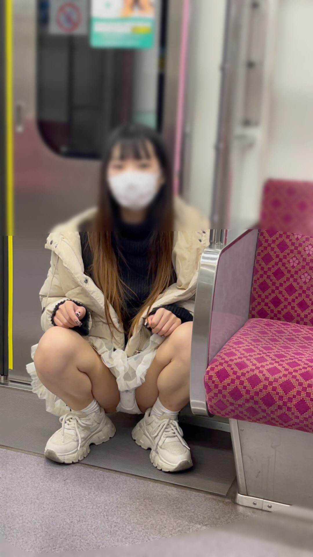 JD盗撮日記64 初登場!!SHISH○MOのボーカル似の激カワアイドル系JDを電車内で盗撮【※完全主観21分超撮影】
