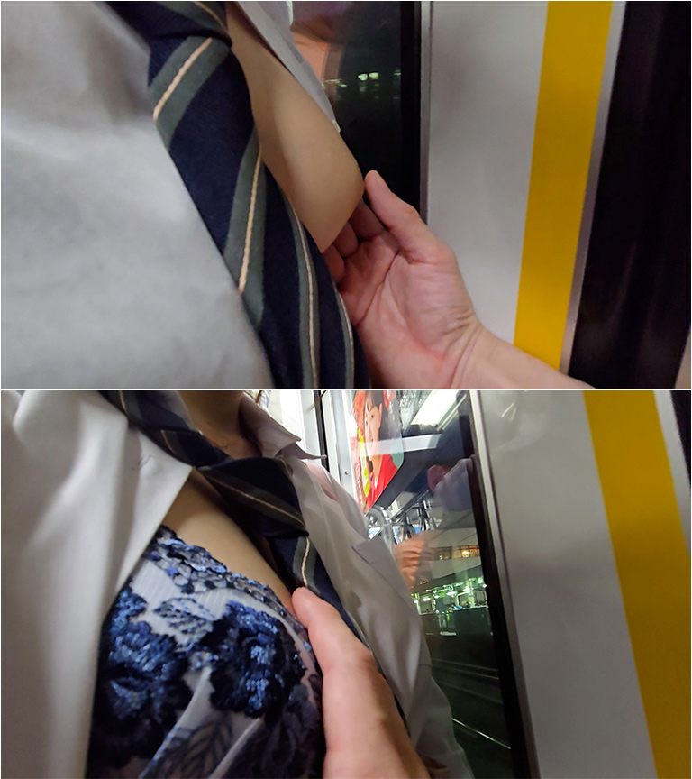 狂信者 #140【★6】色白な超絶美少女、ブラウス脱がして生の美巨乳揉み、乳首コリコリ成功!撮影に気づいて必死に顔逸らし!