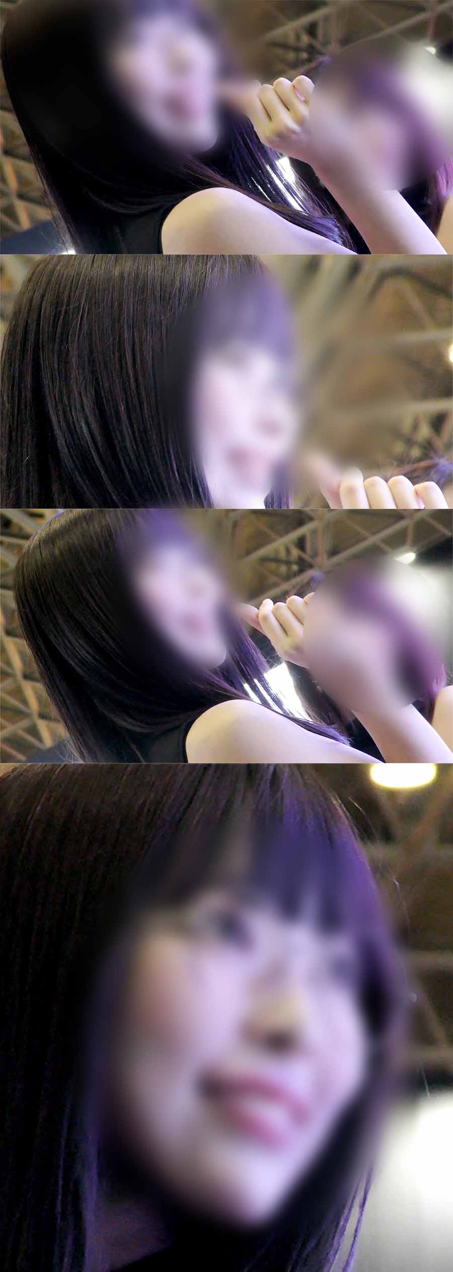 【フェチ動画】東京●ートサロン2024！オタク女子っぽい大きな瞳の清純美形メガネお姉さんの腋、太ももズーム撮影 gallery photo 2