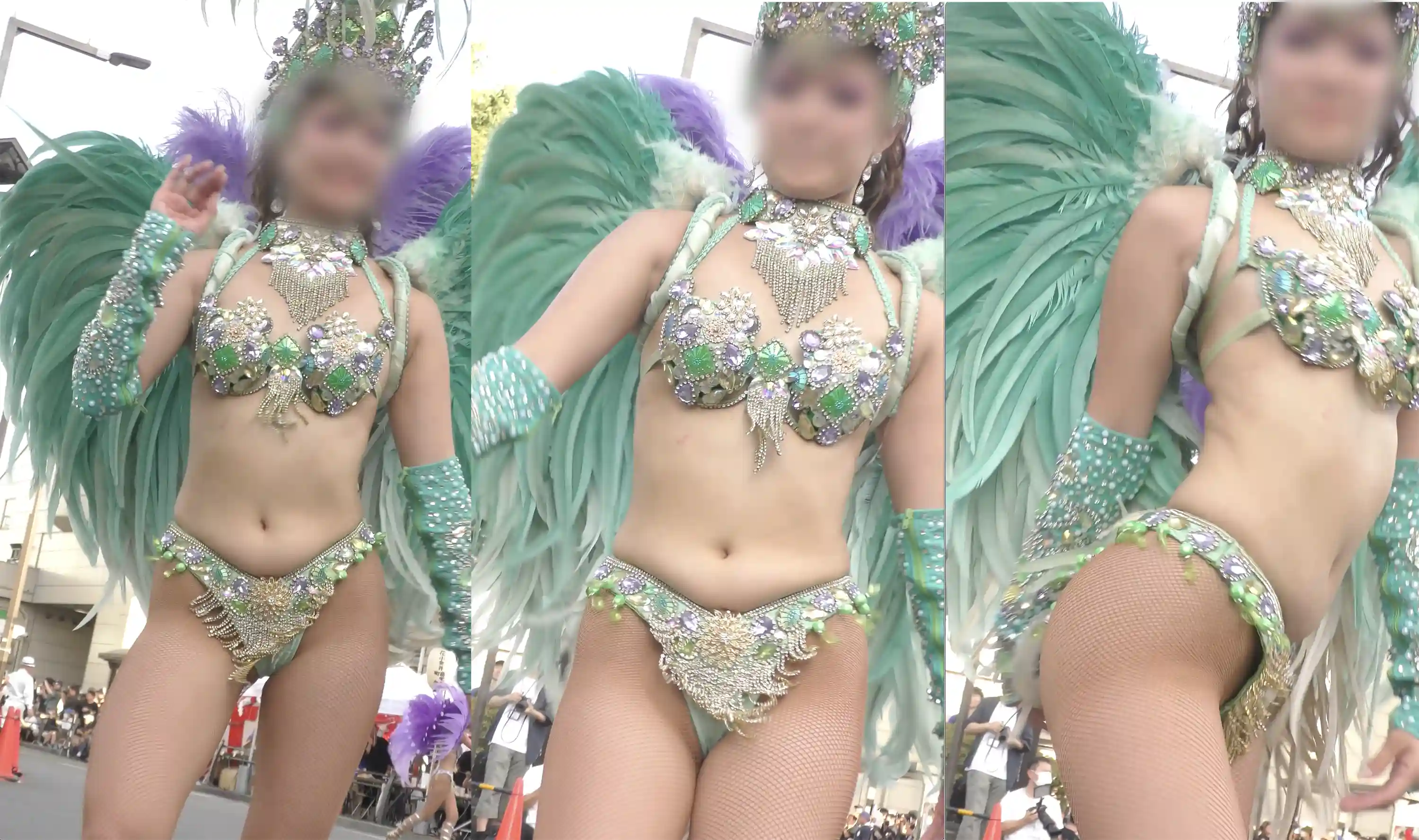 【フェチ動画】魅惑の美ヒップ!スタイル、ルックス、スマイル!真夏のバスロータリーに舞い降りた三拍子揃ったミューズ!ミント姫