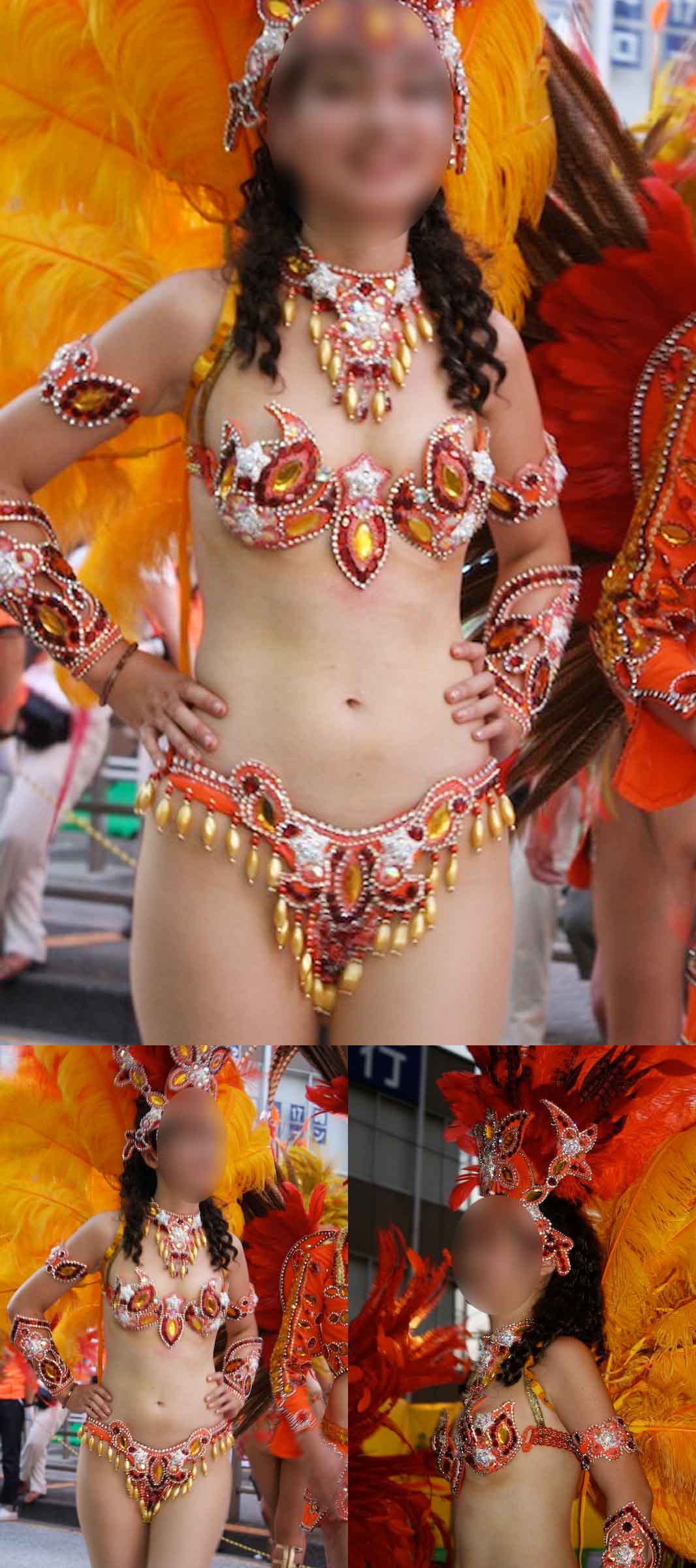 【写真】超美形の女優ルックスの黒カーリーヘアースタイル抜群な健康美サンバダンサー Vol.1 高画質192枚!