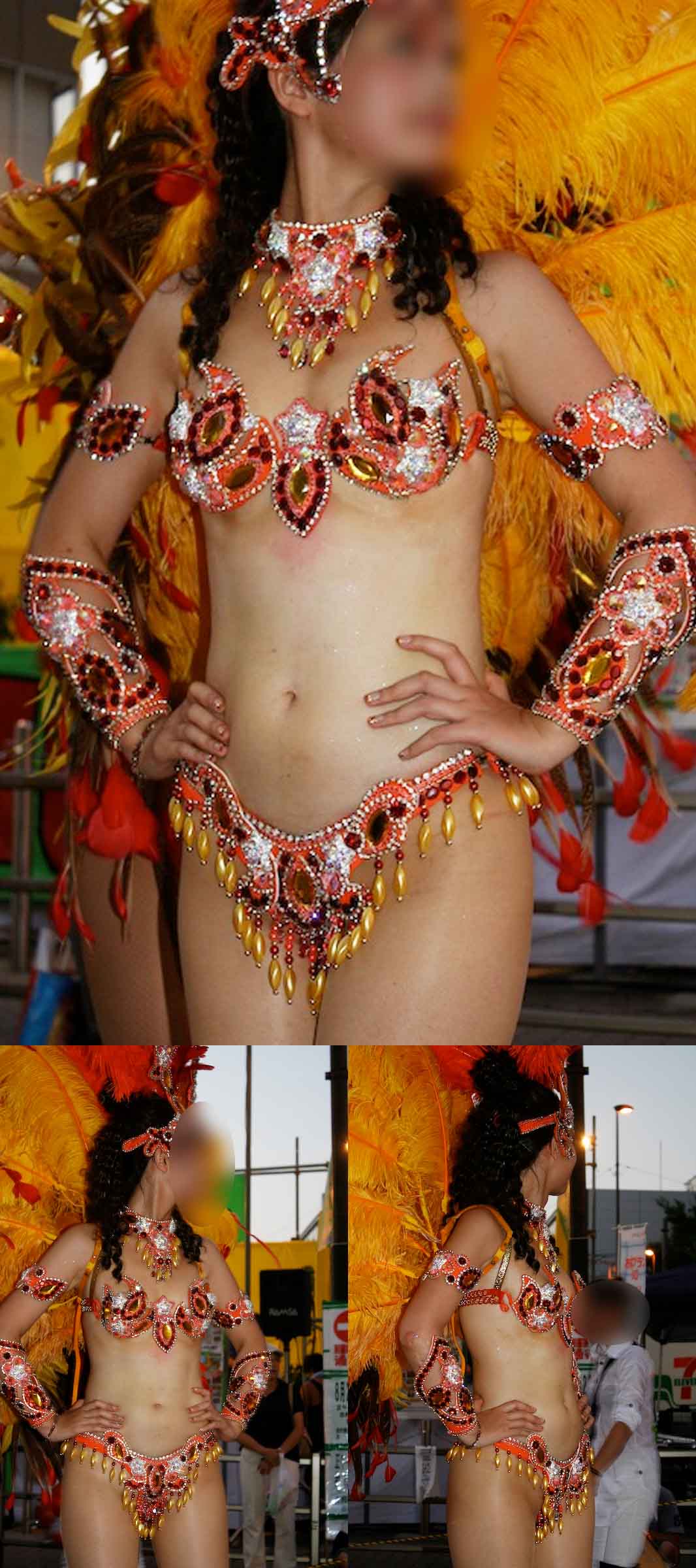 【写真】超美形の女優ルックスの黒カーリーヘアースタイル抜群な健康美サンバダンサー Vol.1 高画質192枚!