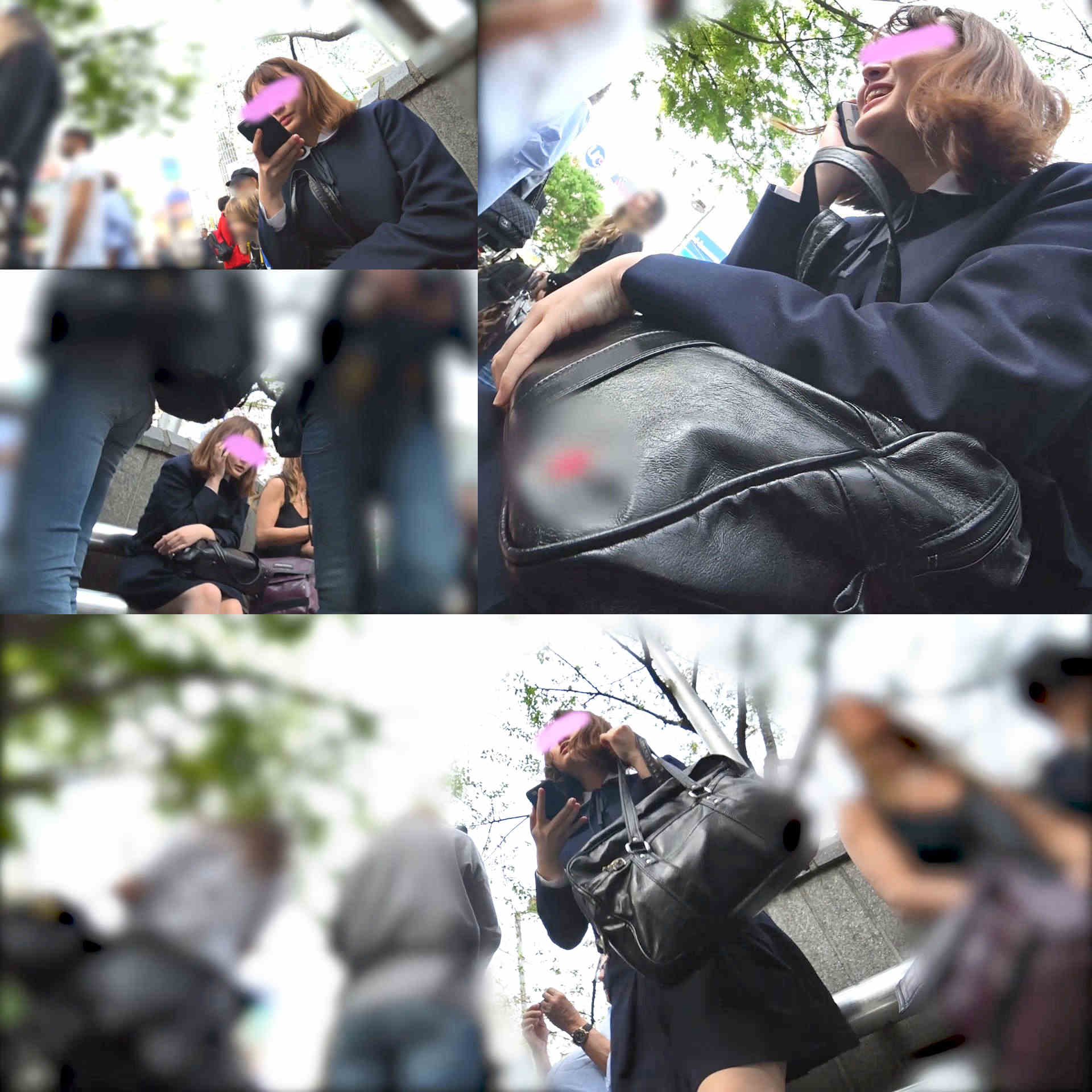 【制服JK】さかさんぽ No.011 激レア!お座り逆さパンチラと吊り革ローアンパンチラ!会話音声あり【顔出し】