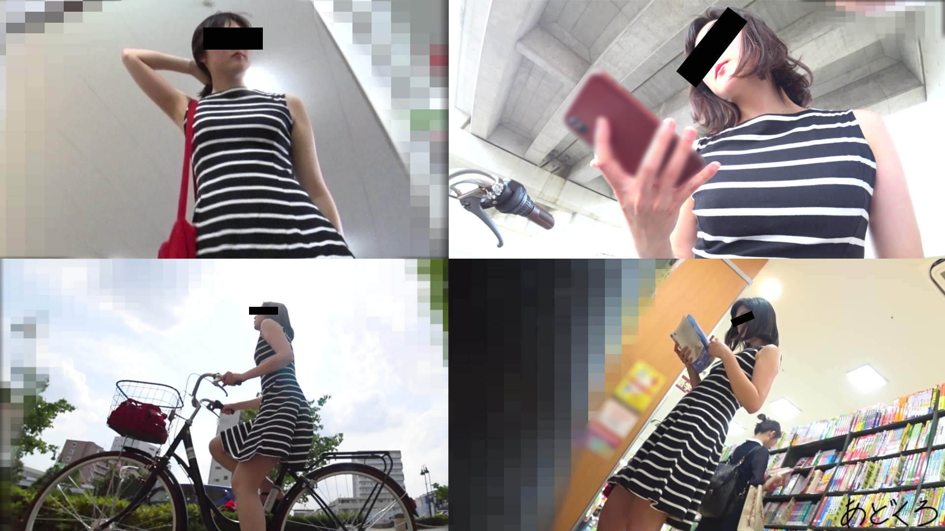 【私服JK】さかさんぽ No.015 業界初?逆さチャリパンチラ爆誕!【顔出し】