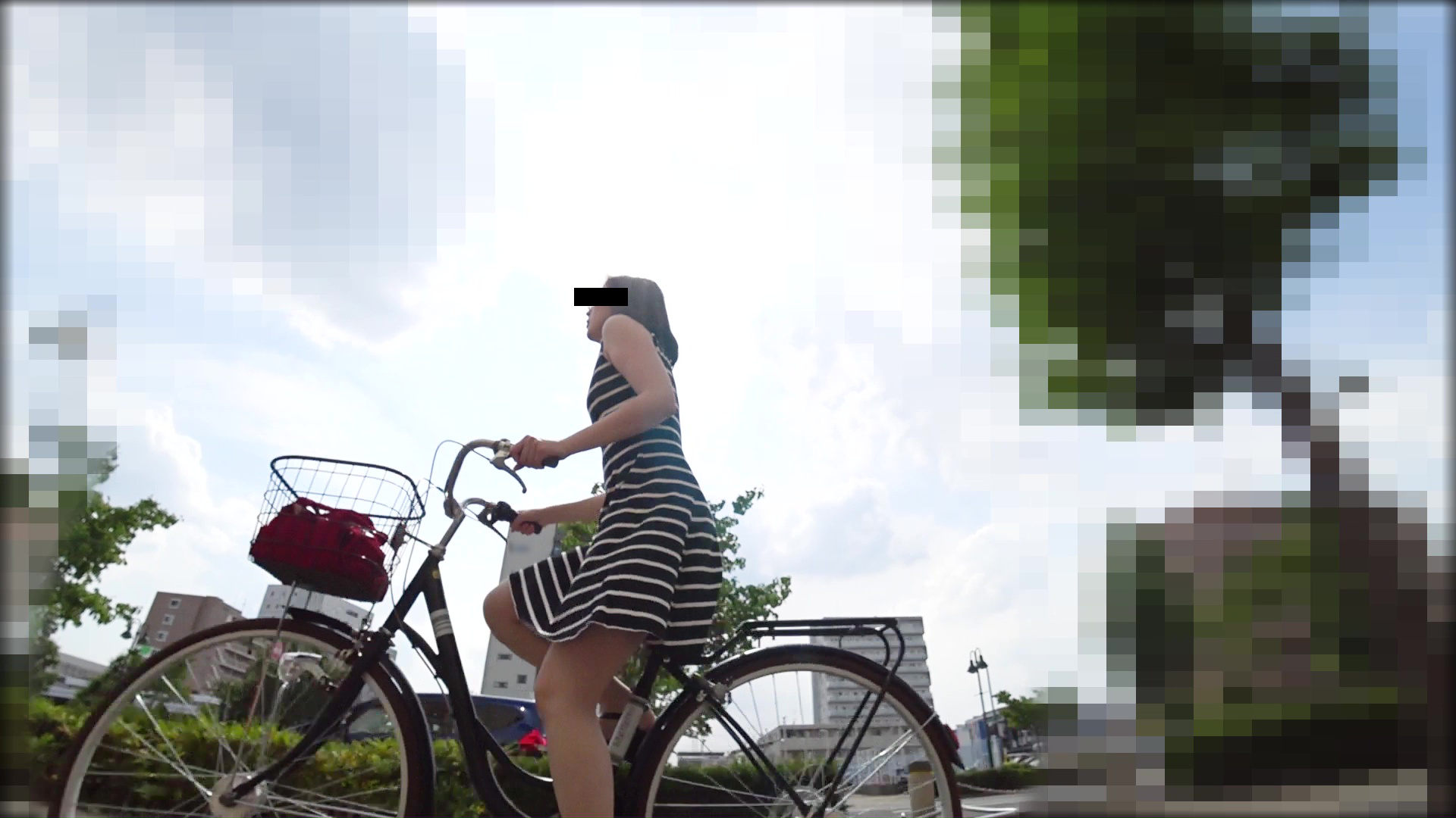 【私服JK】さかさんぽ No.015 業界初?逆さチャリパンチラ爆誕!【顔出し】