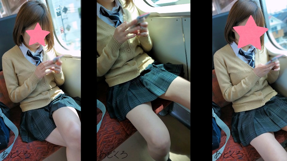 【制服JK】さかさんぽ No.050 色白美肌美形JK!警戒して嫌がらせをしてくるが、逆にパンツを撮られまくる結果に【顔出し】